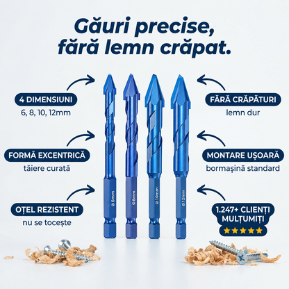Burghiu Răsucit Excentric Rezistent
