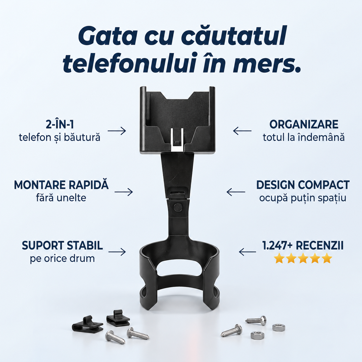 Suport Auto Telefon Sticlă