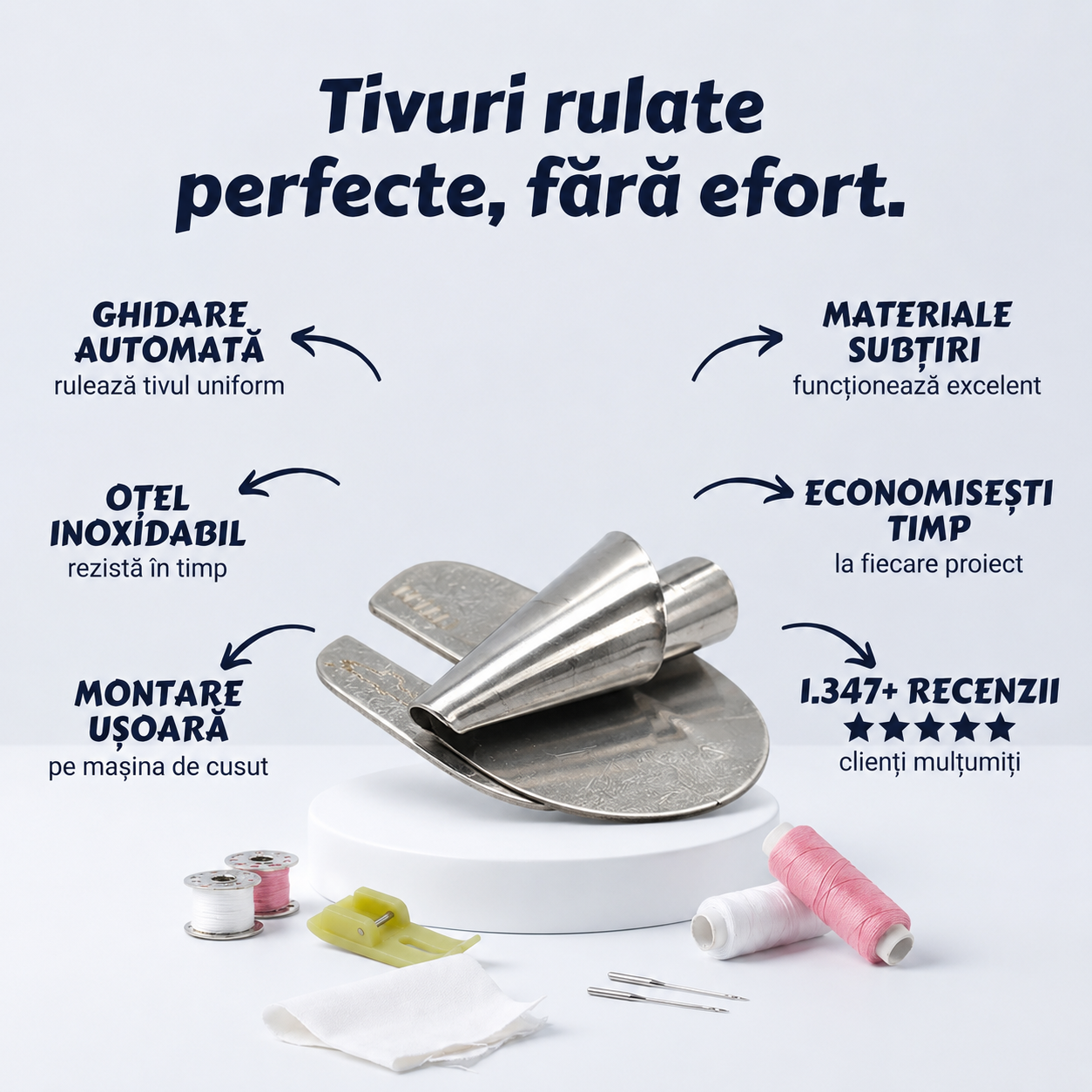 Picioruș Tiv Rulat Metalic