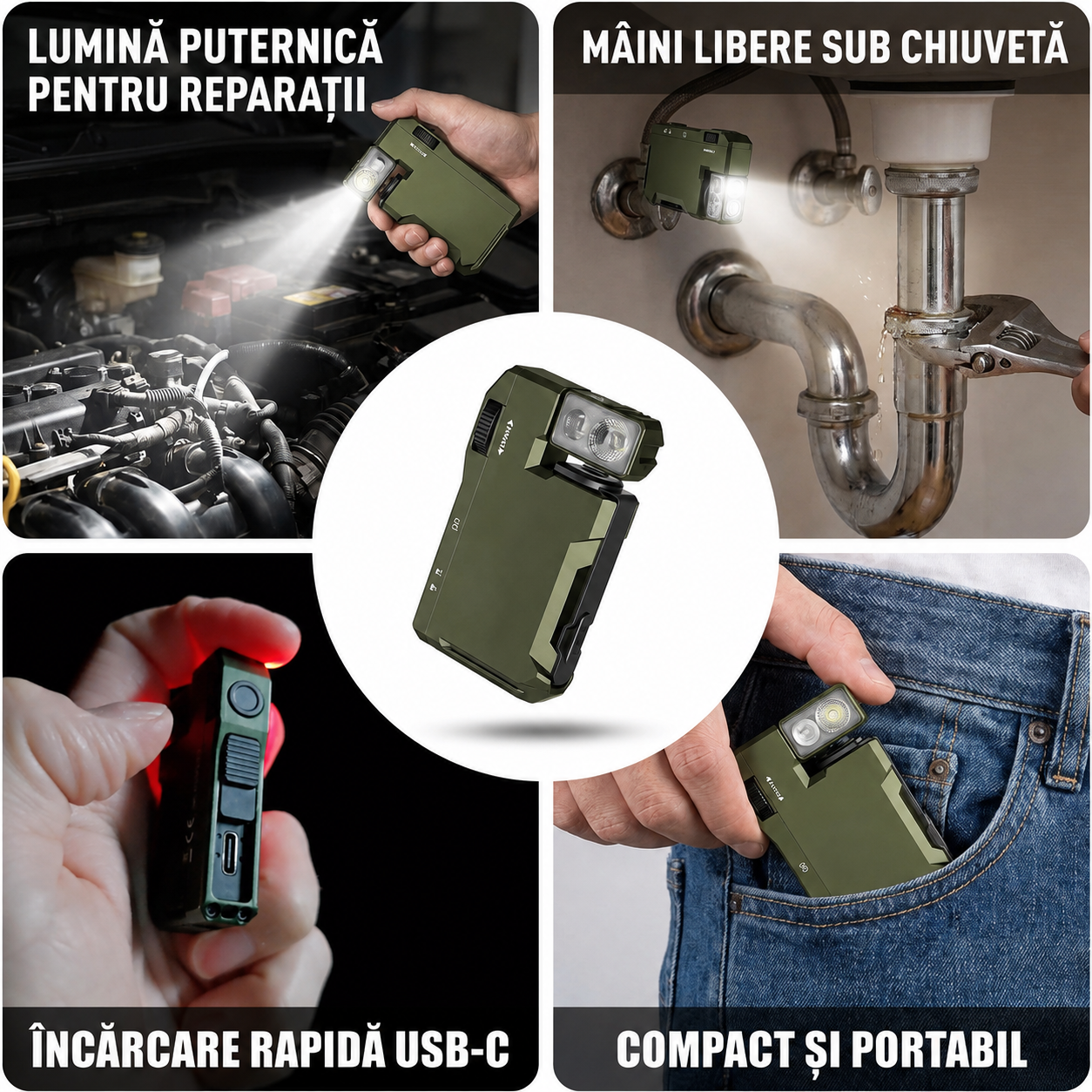 Mini Lanternă Reîncărcabilă EDC