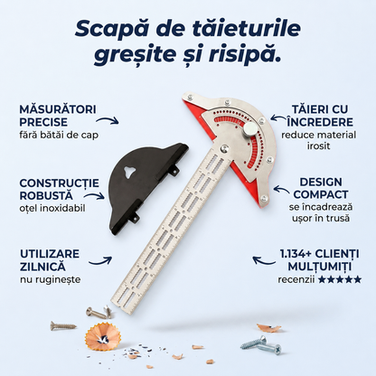 Raportor Unghi Compact Oțel