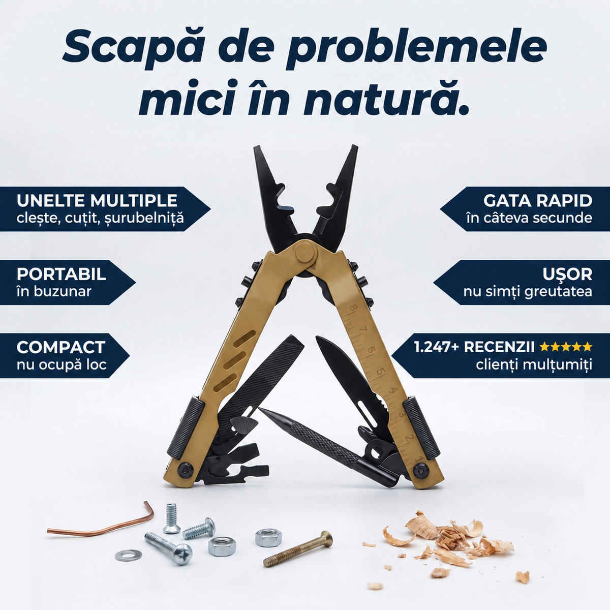 Unealtă Multifuncțională de Camping