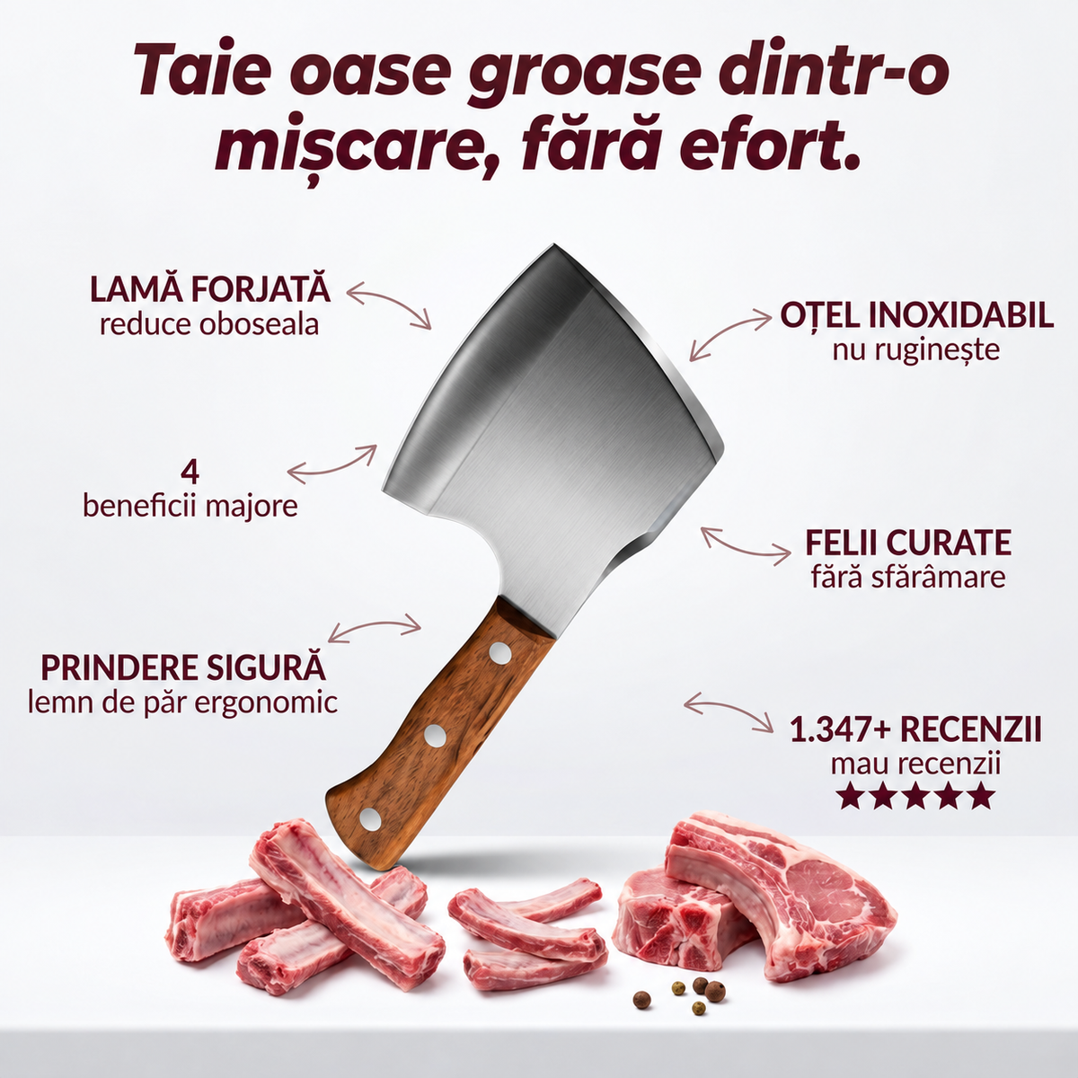 Topor Bucătărie Oțel Inoxidabil