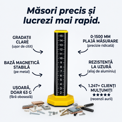 Tijă Nivelare Profesională Magnetică