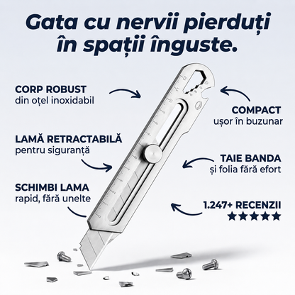 Cutter Multifuncțional Inox Portabil