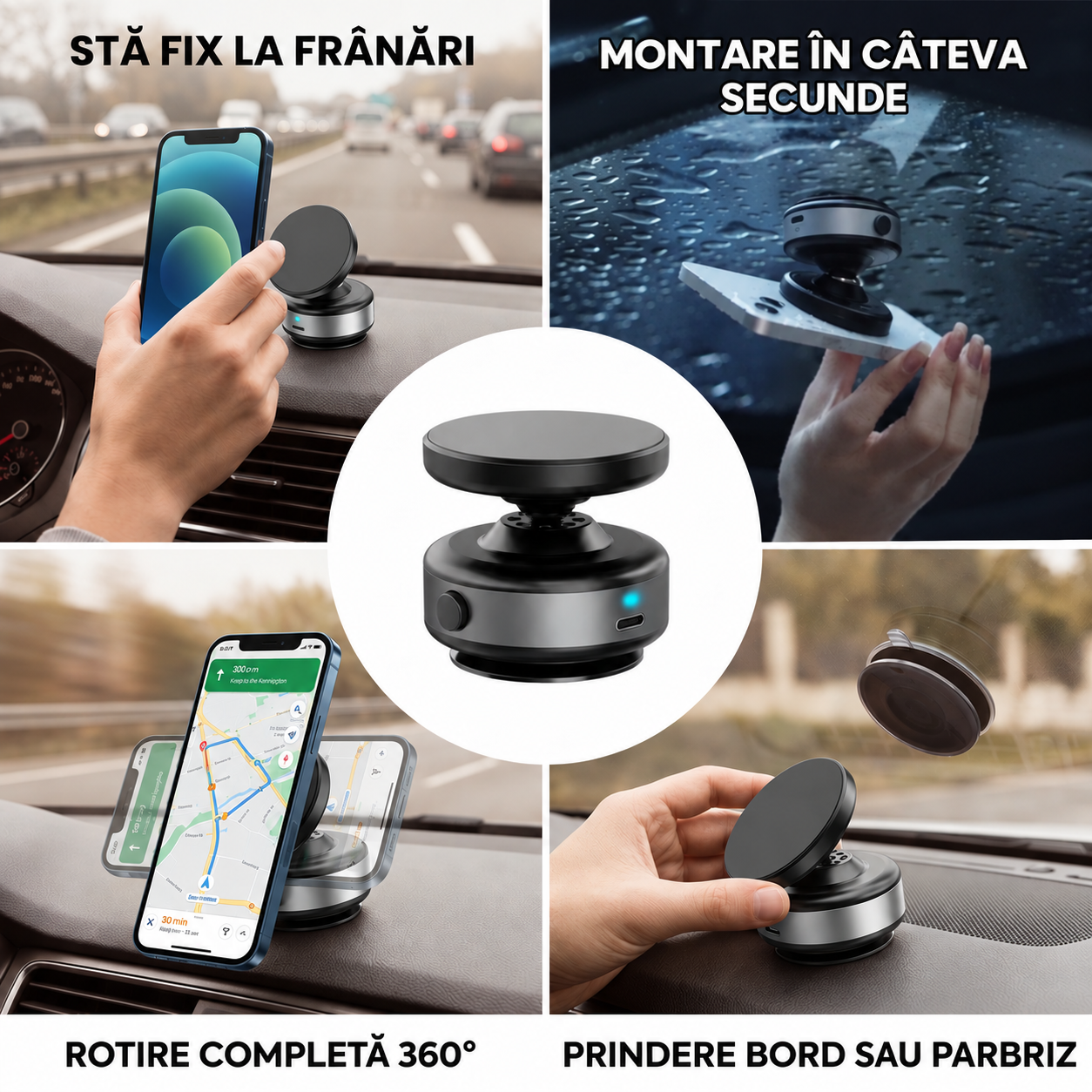 Suport Magnetic cu Vacuum pentru Telefon