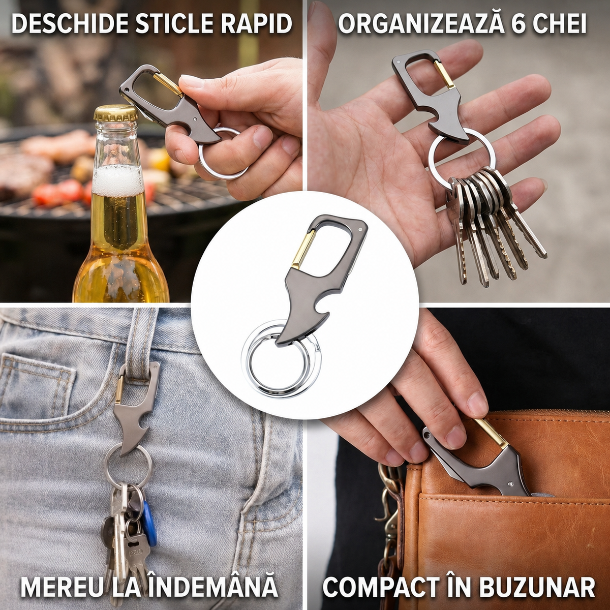 Breloc Deschizător Multifuncțional