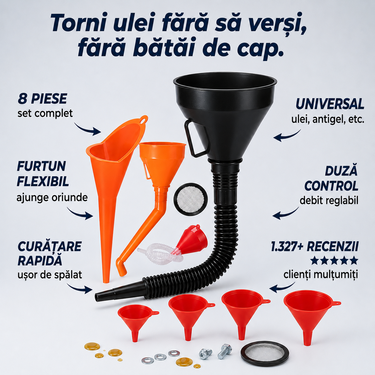Trusă Pâlnie Auto Flexibilă