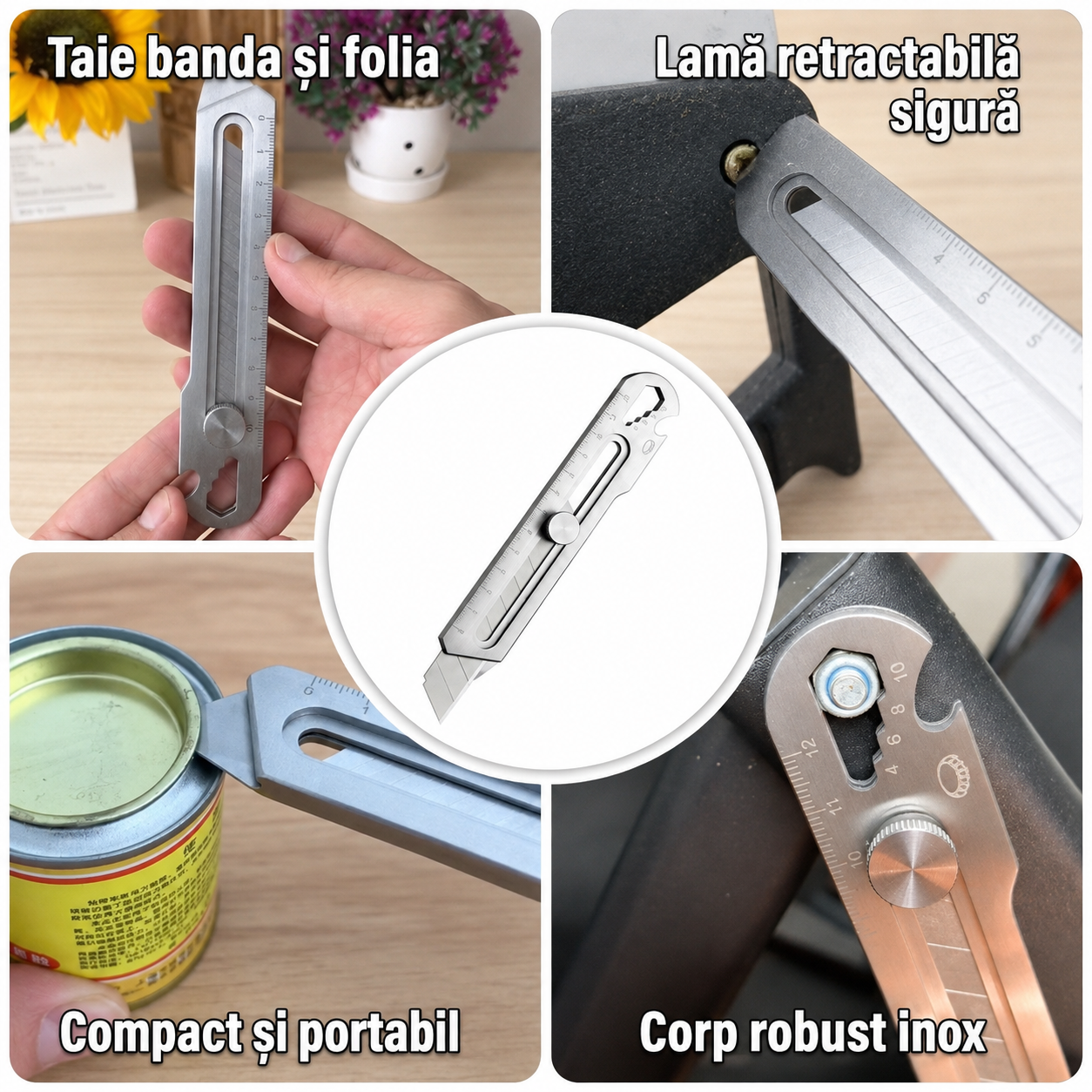 Cutter Multifuncțional Inox Portabil