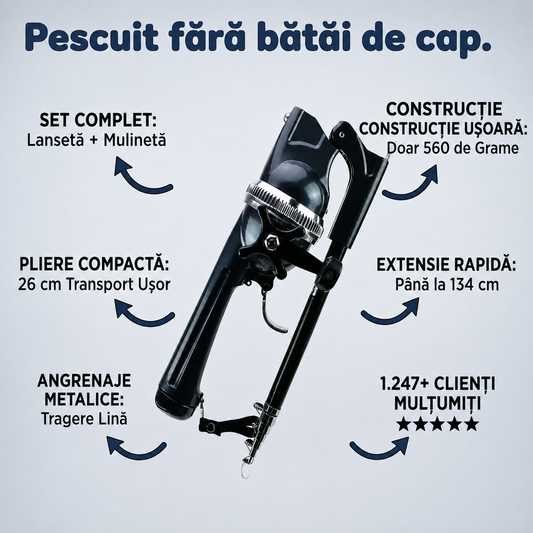 Set Lansetă Telescopică Completă