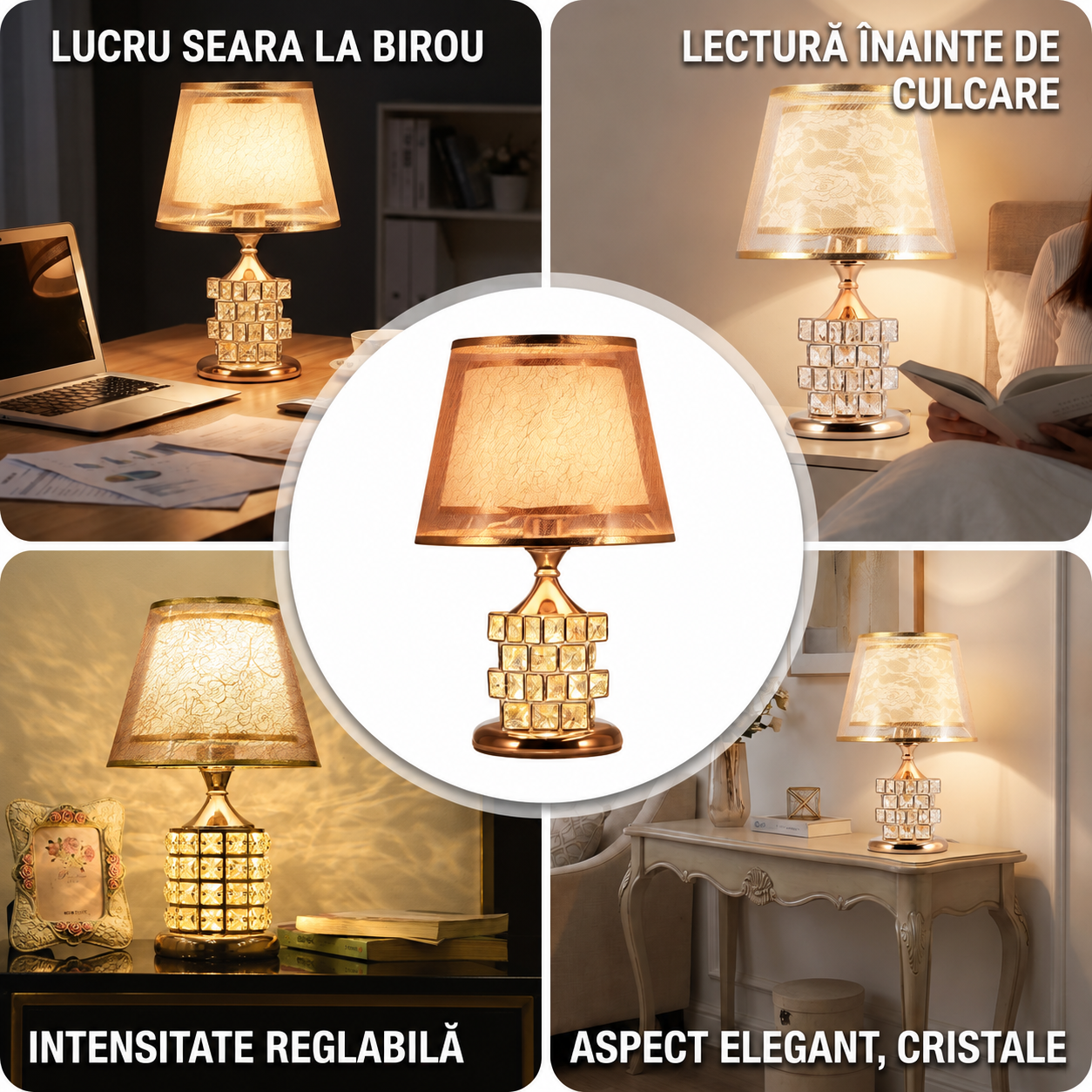 Lampă Cristal Birou LED