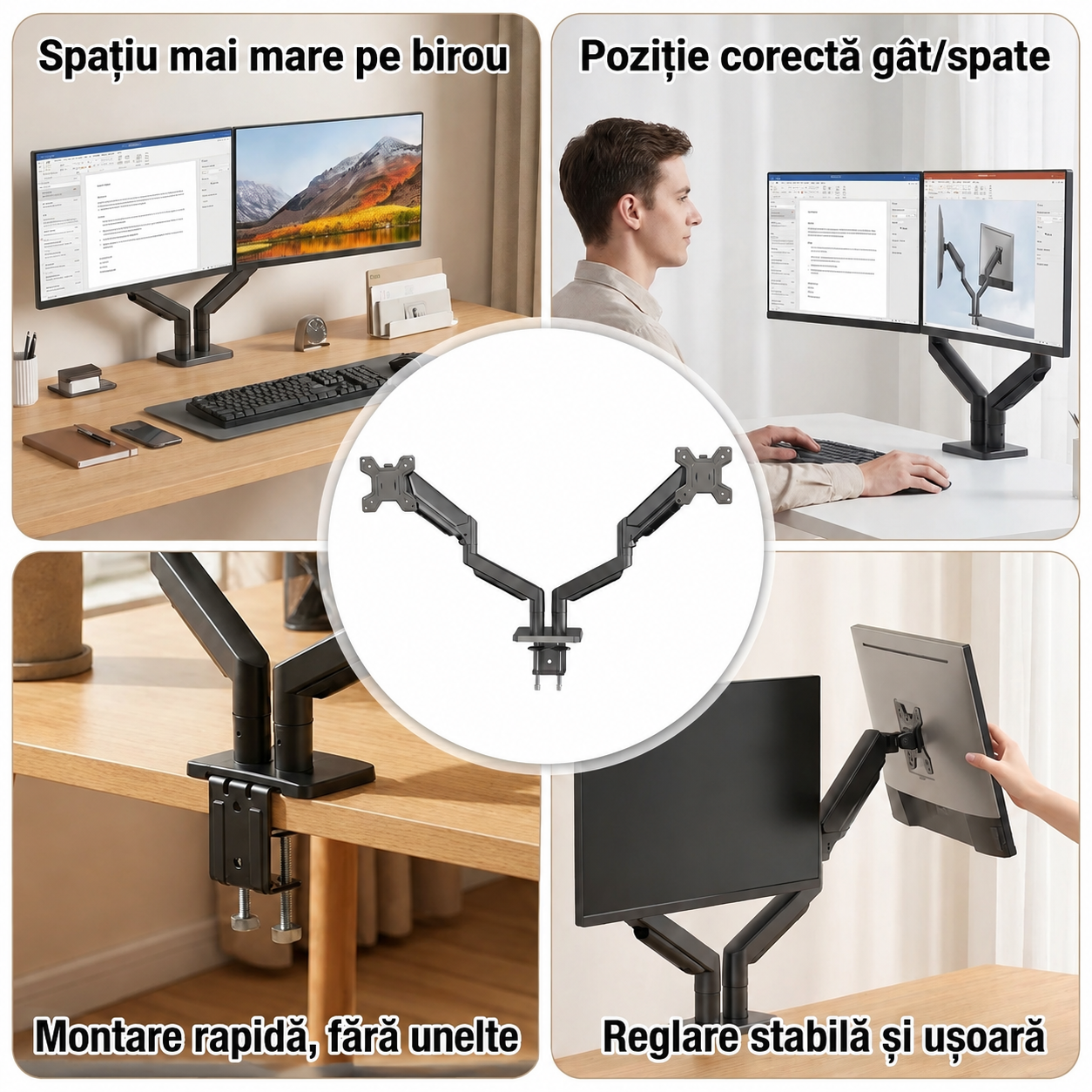 Suport Dual Monitor Birou