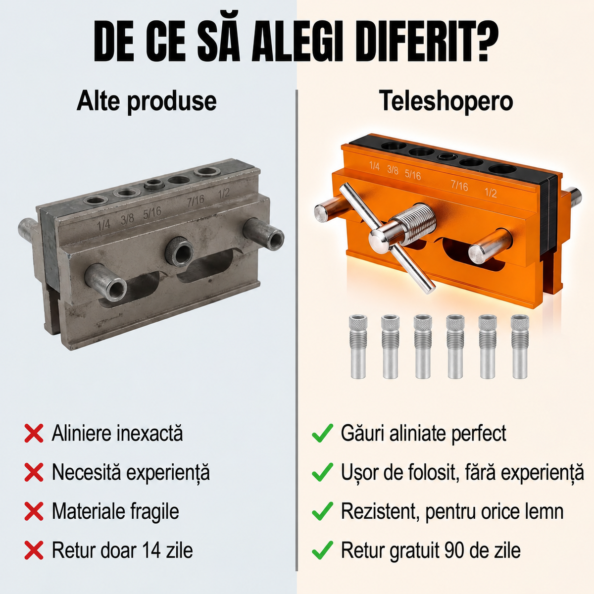 Trusă Ghidaj Țăpluuri Lemn