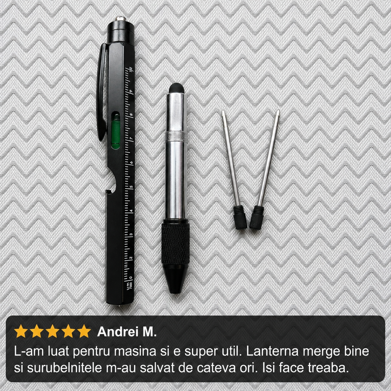 Stilou Multifuncțional EDC Compact