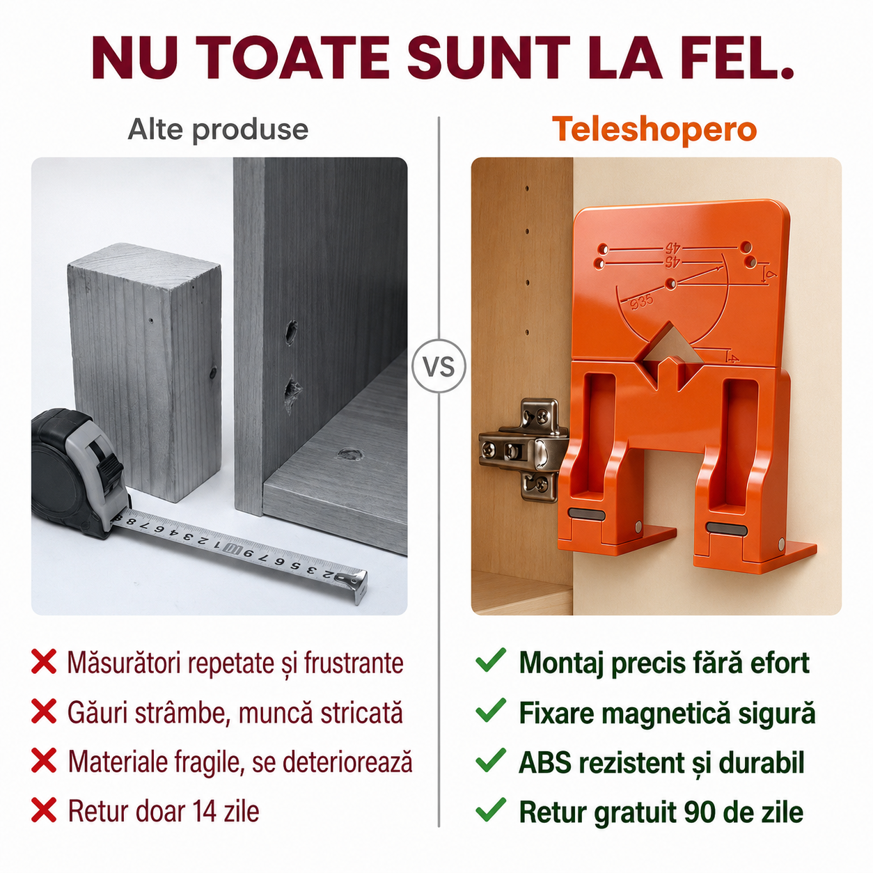 Placă Magnetică Montaj Balamale