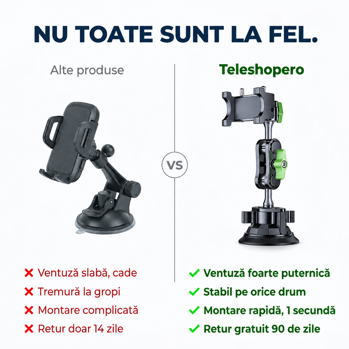 Suport Telefon Cu Ventuză