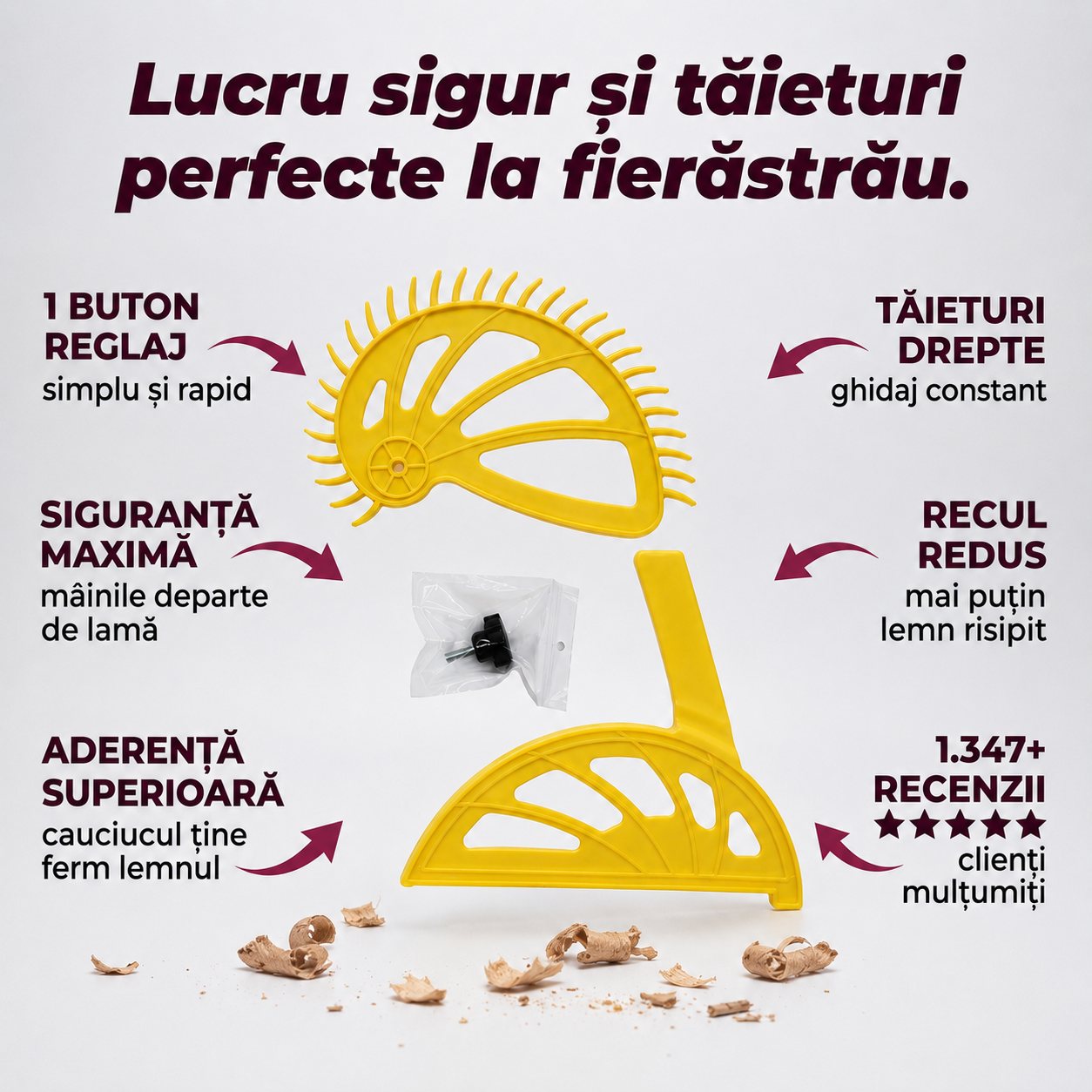 Bloc Împingere Reglabil Lemn