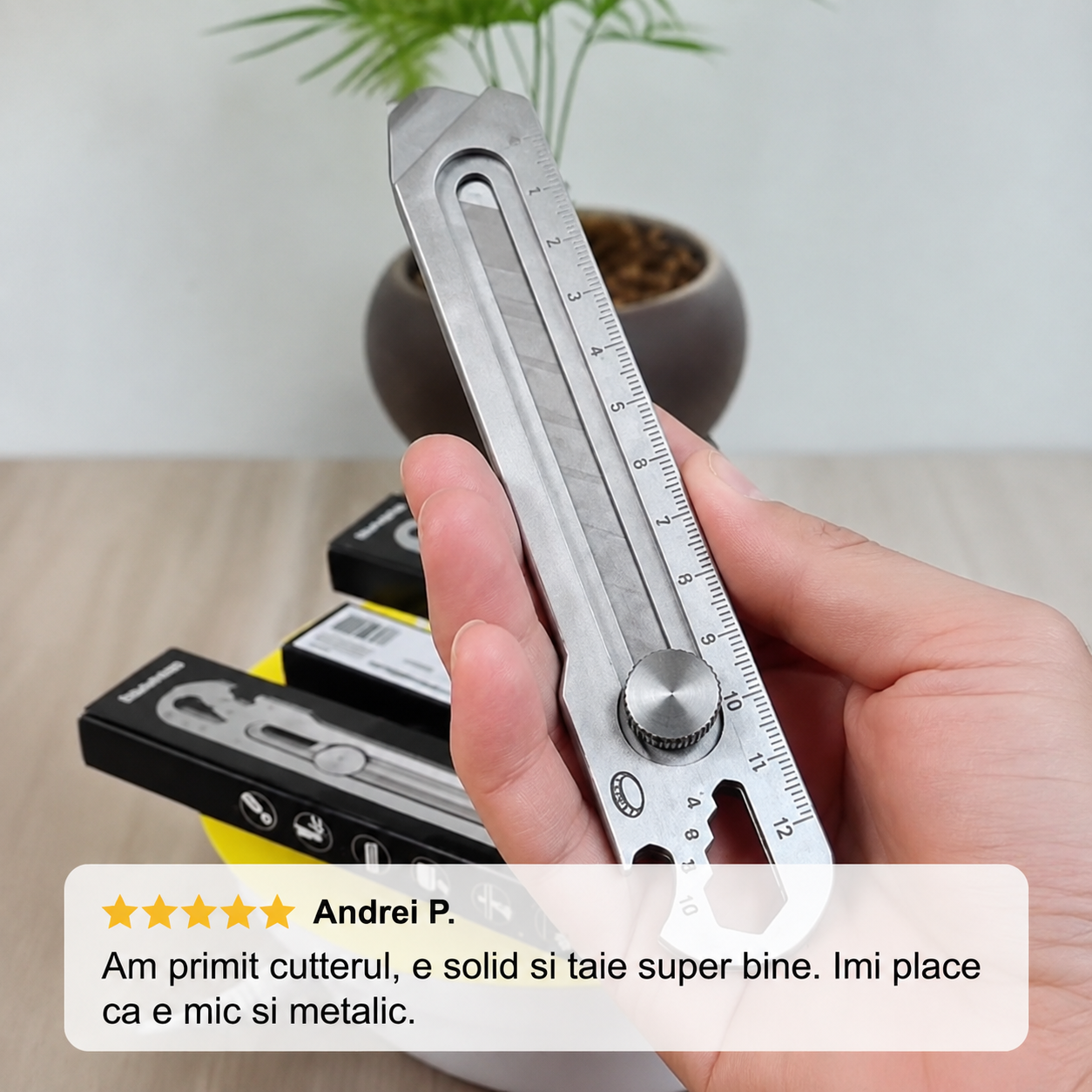 Cutter Multifuncțional Inox Portabil