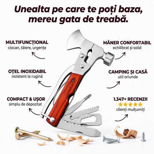 Ciocan Multifuncțional Oțel Inoxidabil