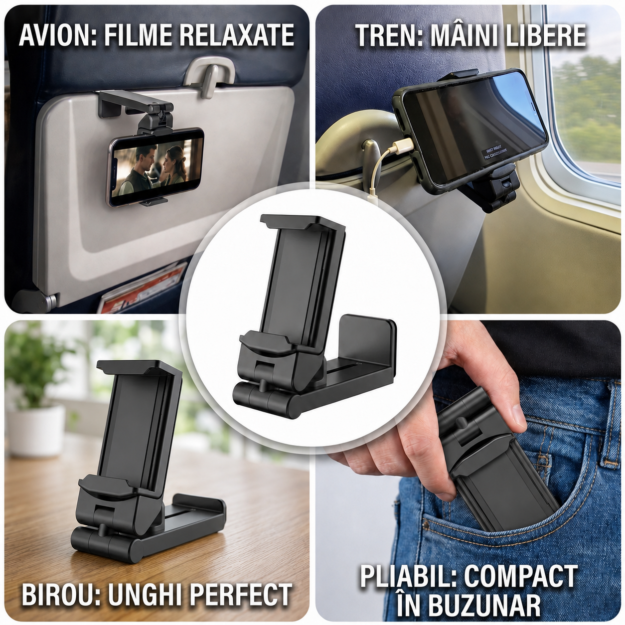 Suport Telefon Portabil Rotativ