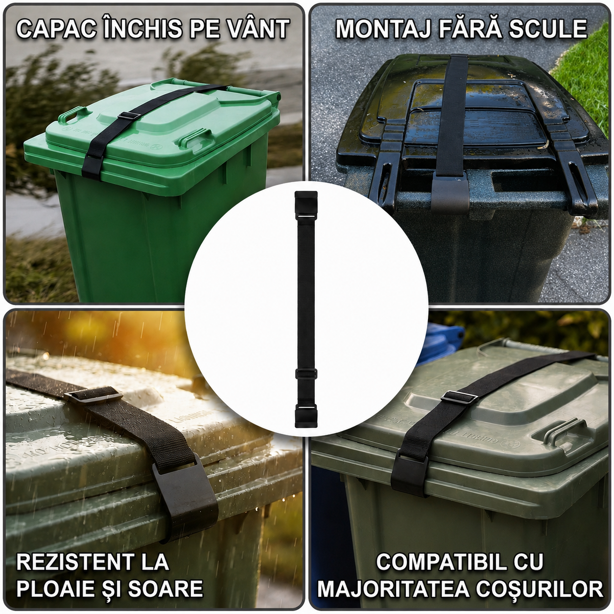 Blocare Capac Coș Gunoi