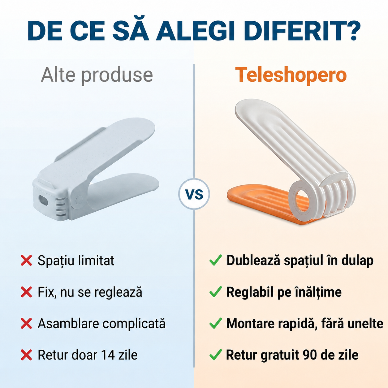 Organizator Încălțăminte Reglabil Dublu