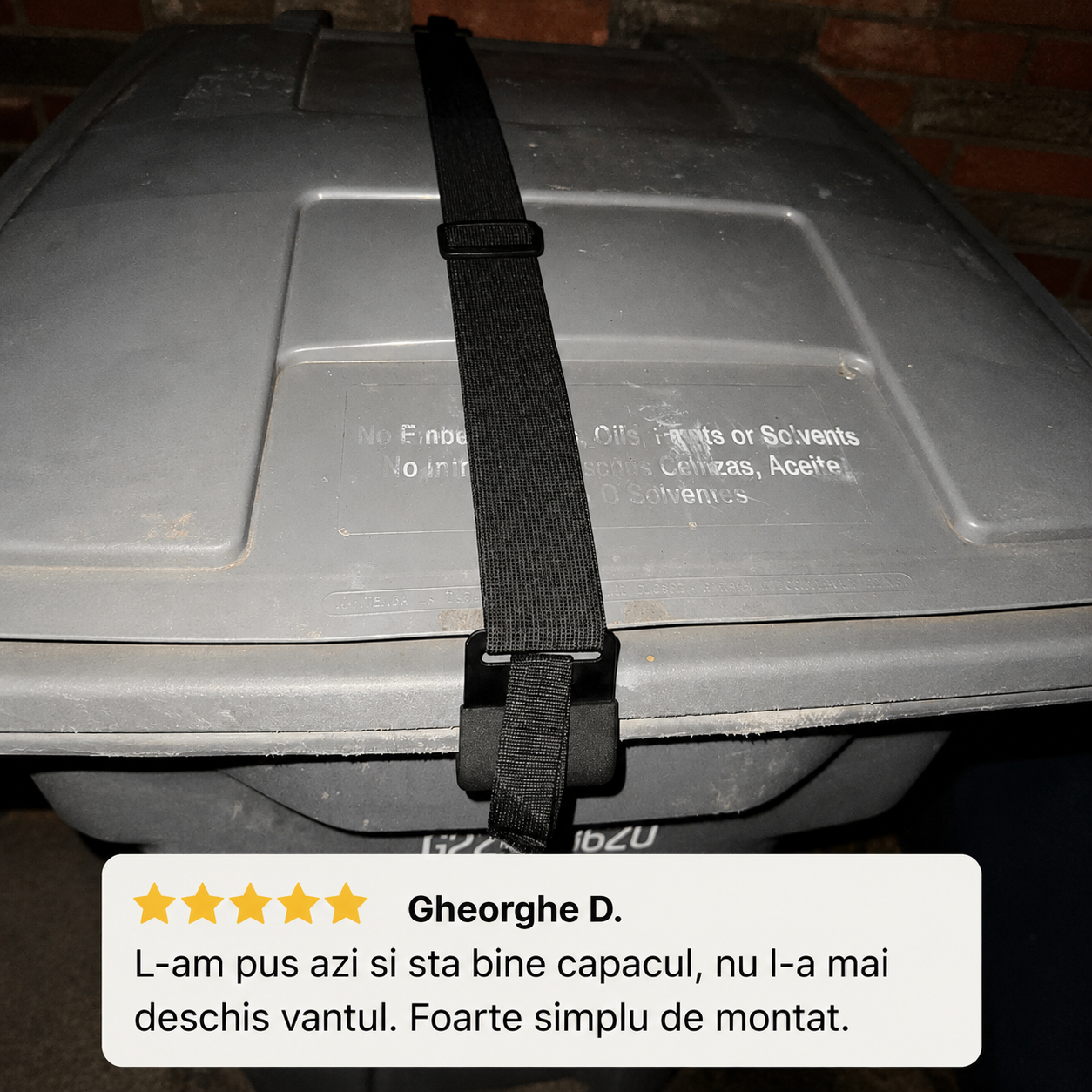 Blocare Capac Coș Gunoi