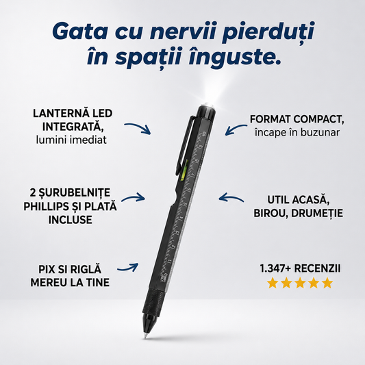 Stilou Multifuncțional EDC Compact