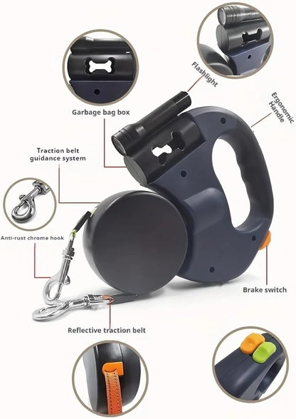 Lesă Retractabilă cu Rotație