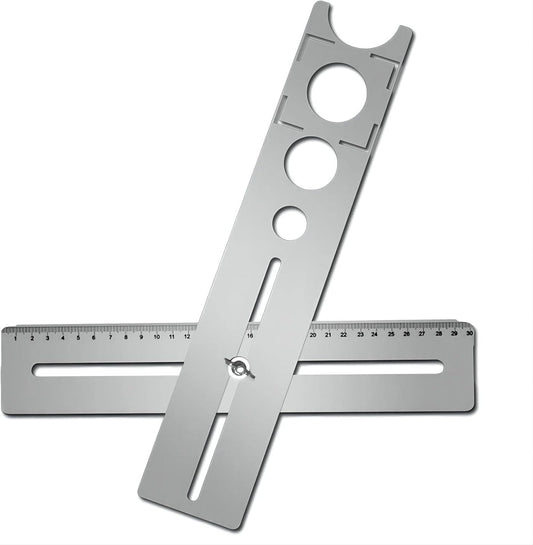 Riglă de Măsurare pentru Găuri în Faianță și Gresie