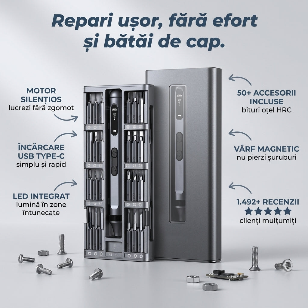 Șurubelnița Electrică Compactă Magnetică