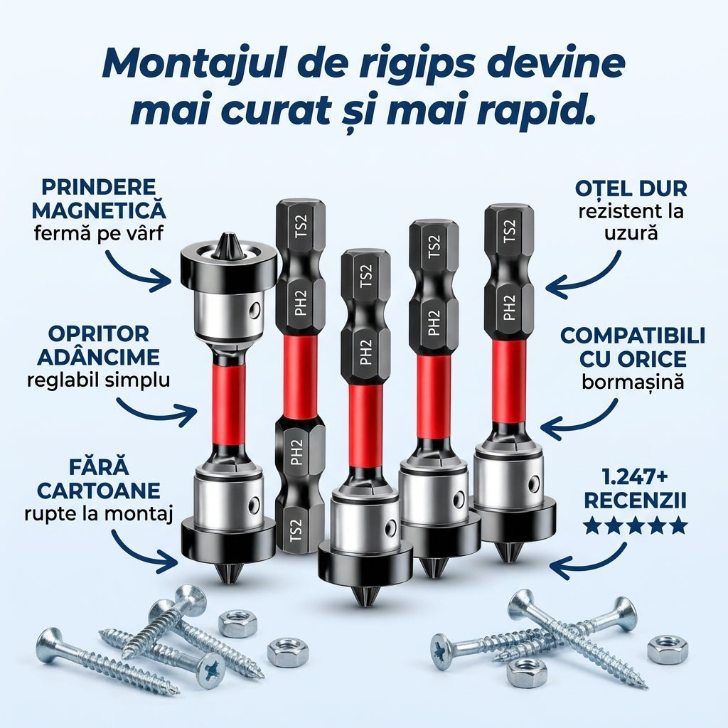 Biți Rigips cu Opritor