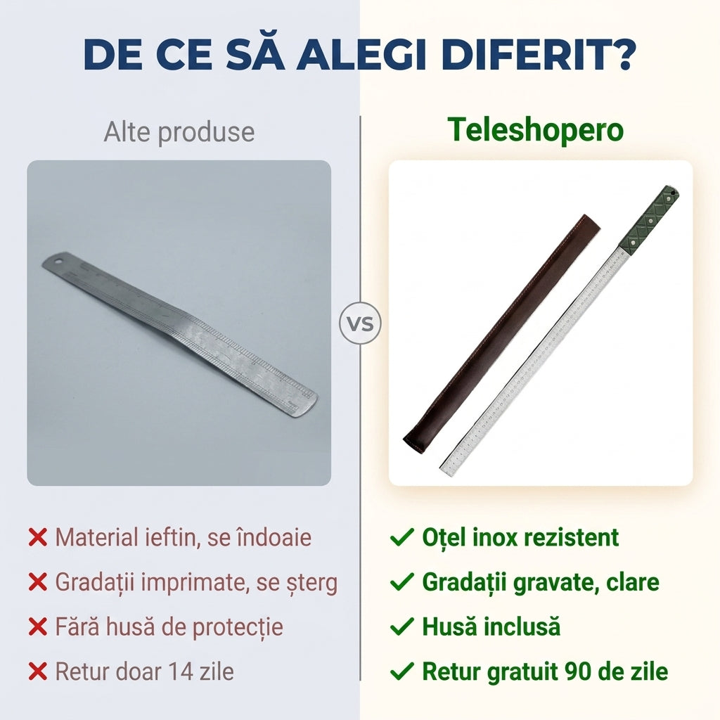 Riglă Inox cu Husă