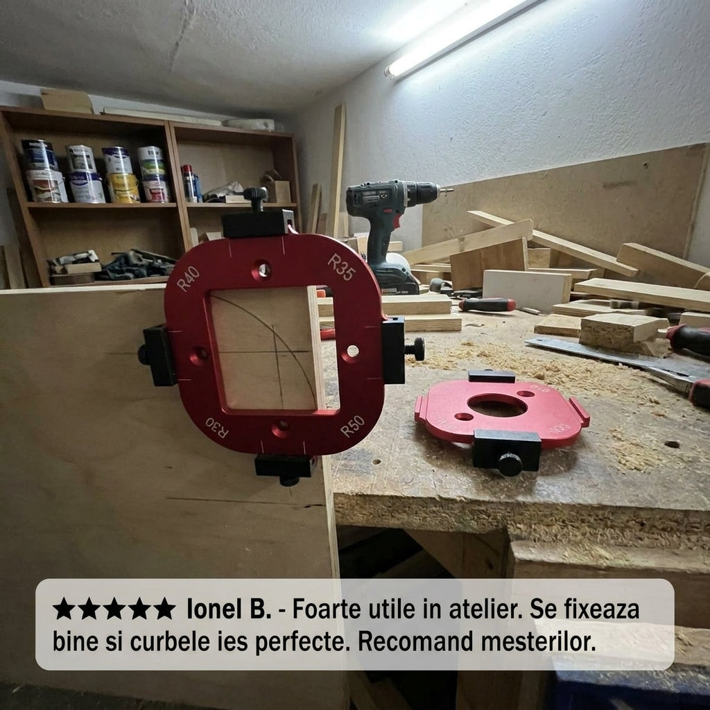 Șablon Radius Rotund Aluminiu