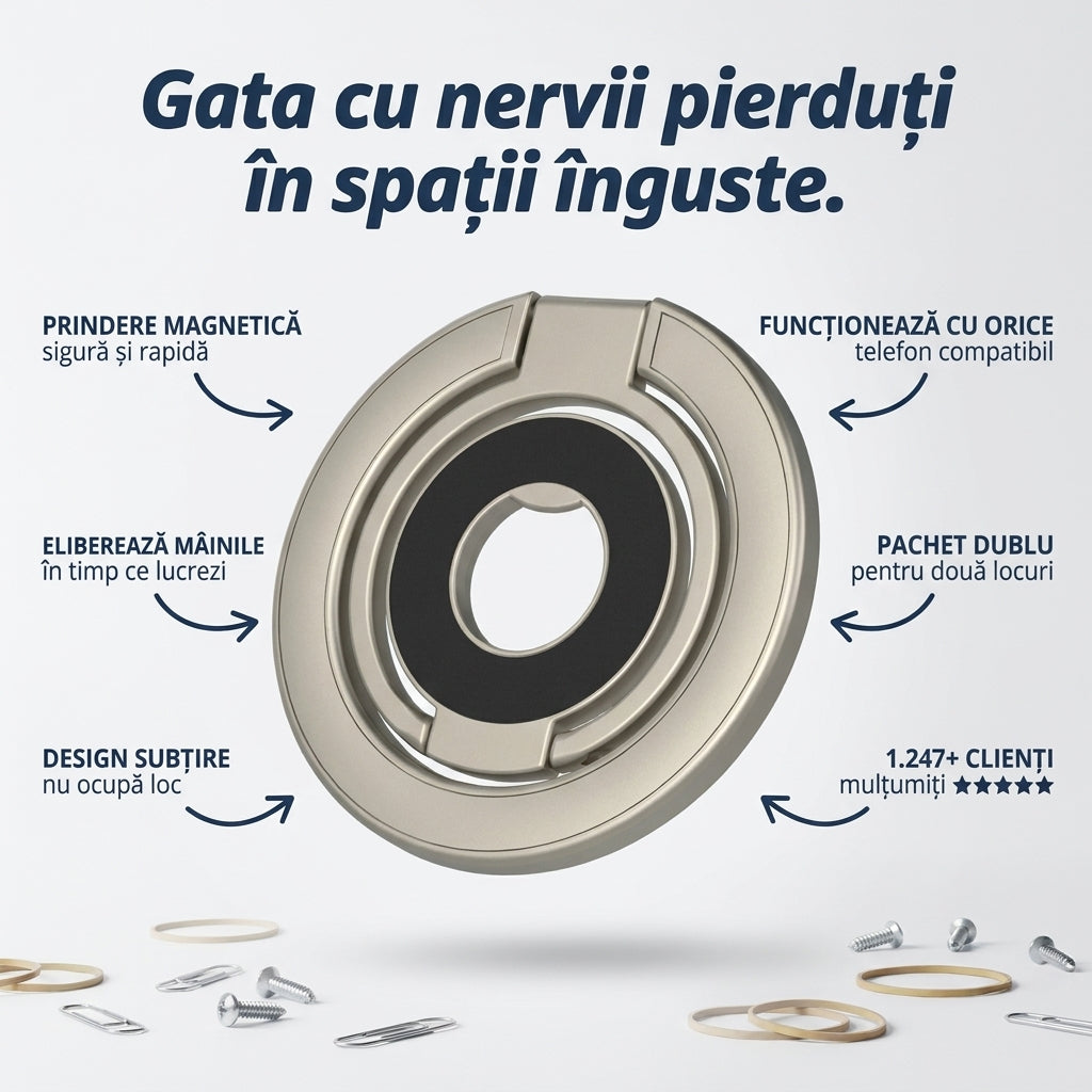 Suport Magnetic Dublu Telefon