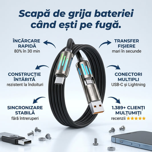 Cablu USB-C Lightning Rapid