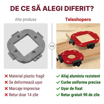 Șablon Radius Rotund Aluminiu