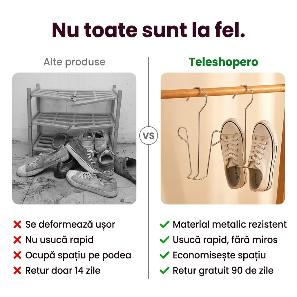 Uscător Pantofi Metalic Agățabil