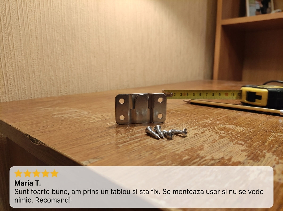 Clip Invizibil Fixare Mobilier