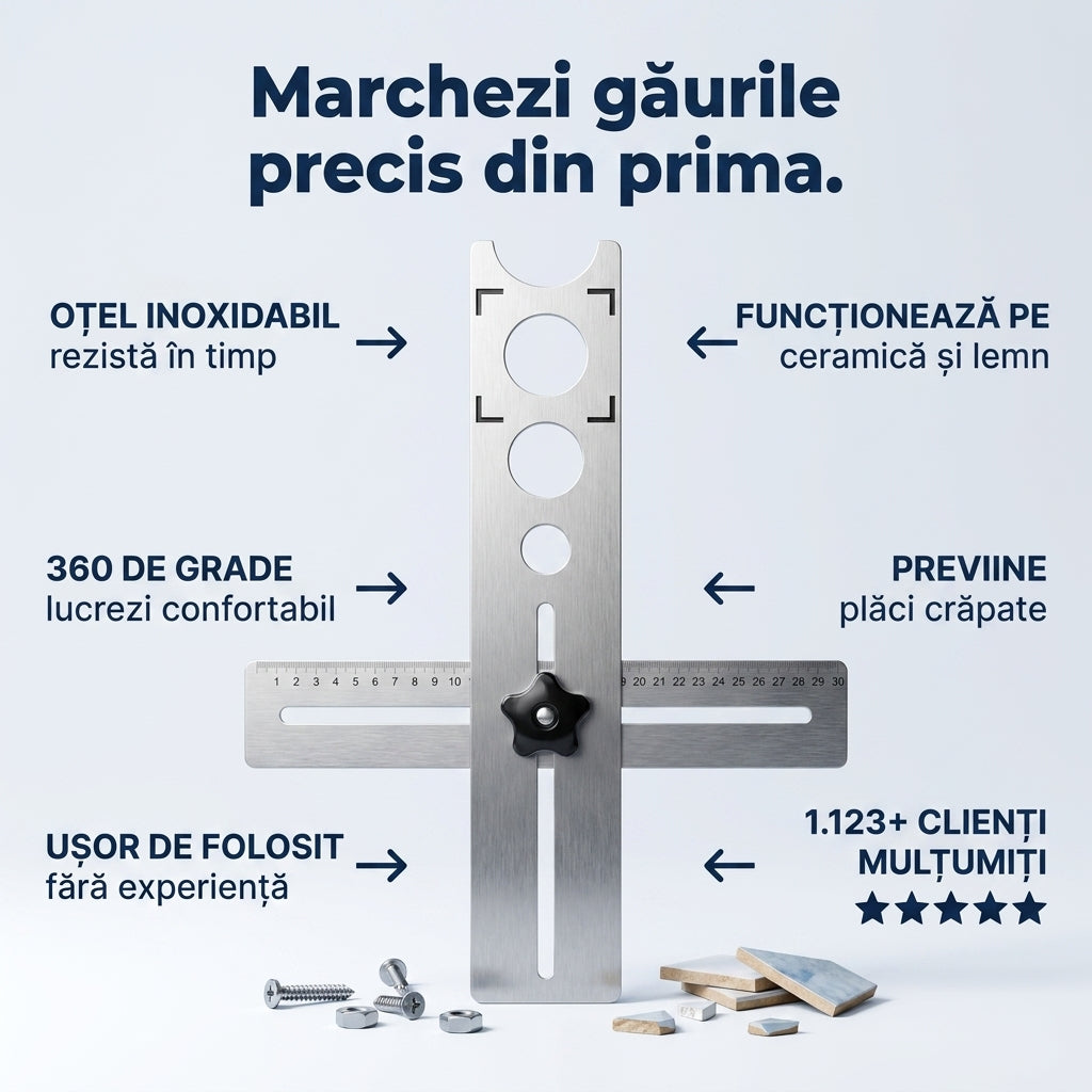 Locator Găuri Ceramică Portabil