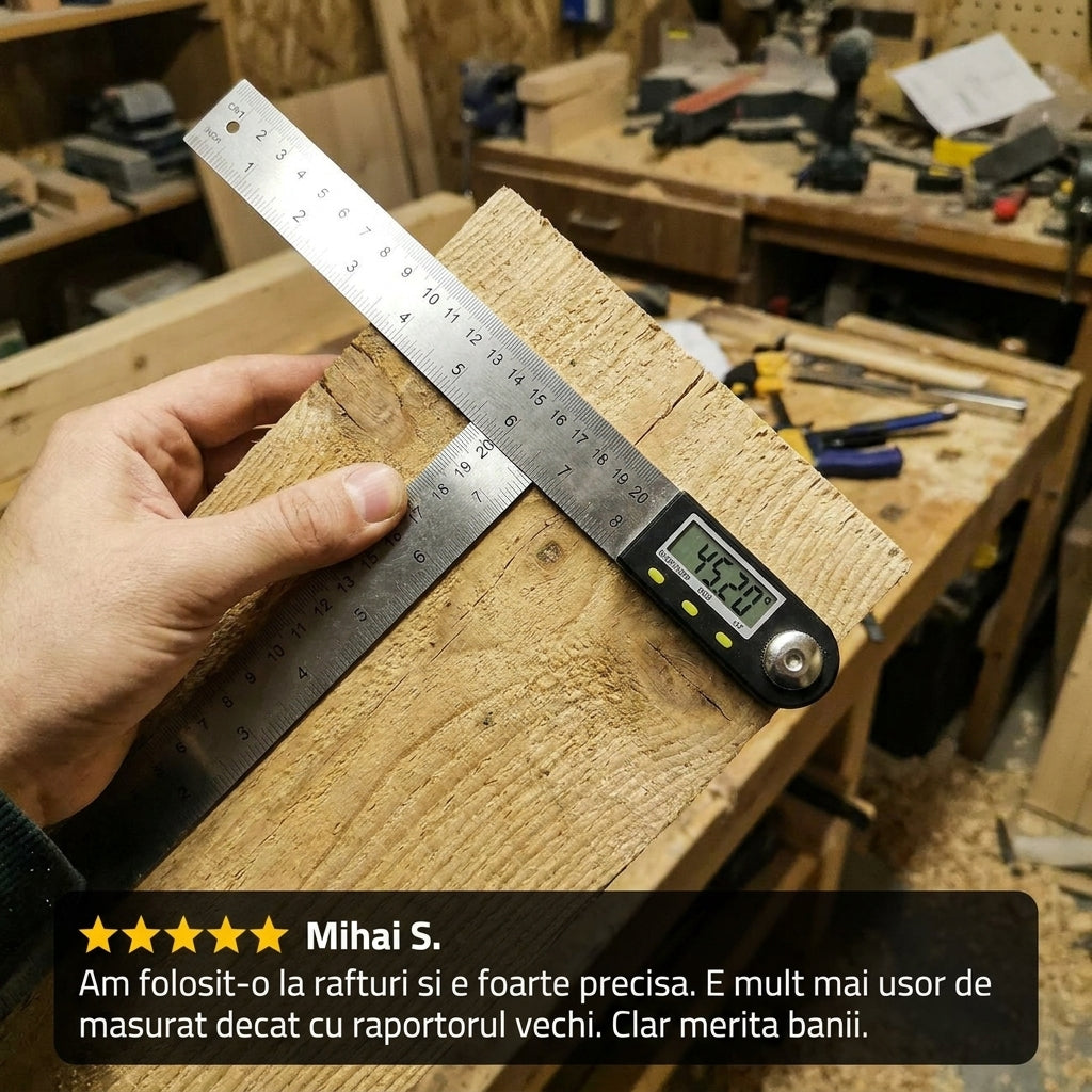 Riglă Digitală Unghiuri