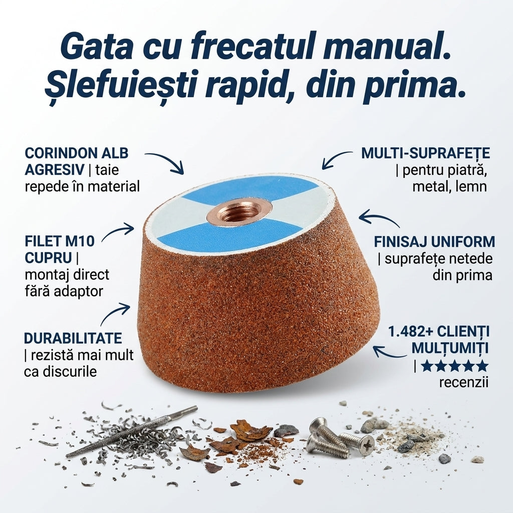 Cupă Șlefuit Corindon Alb