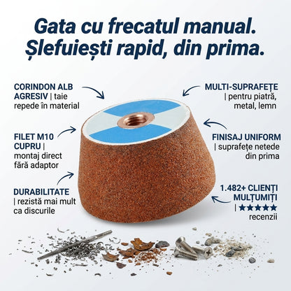 Cupă Șlefuit Corindon Alb