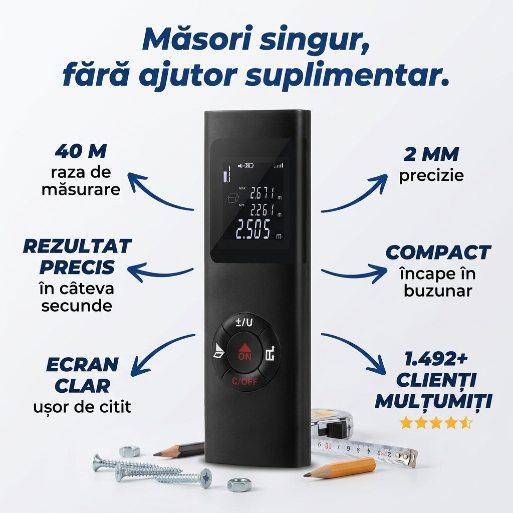 Măsurător Laser Compact