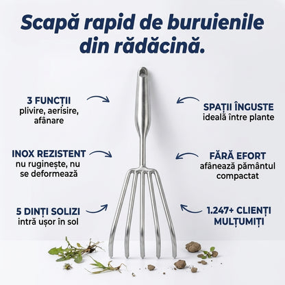 Greblă Inox Multifuncțională Grădină