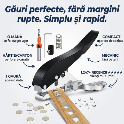 Perforator Manual Rotund Hârtie