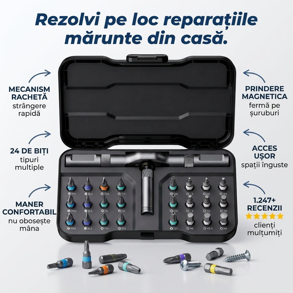 Set Șurubelniță Rachetă Magnetică