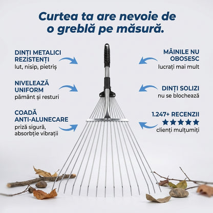 Greblă Robustă pentru Grădină