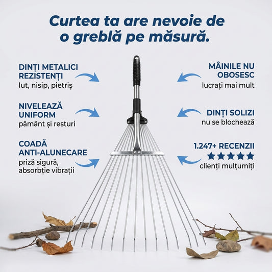 Greblă Robustă pentru Grădină