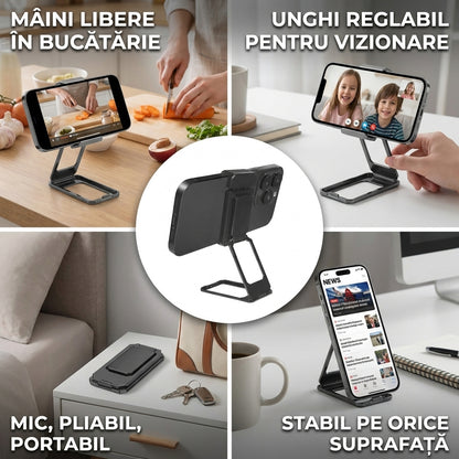 Suport Telefon Pliabil Negru